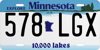 MN license plate 578LGX