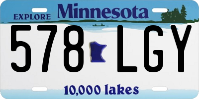 MN license plate 578LGY