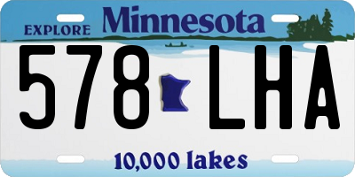 MN license plate 578LHA