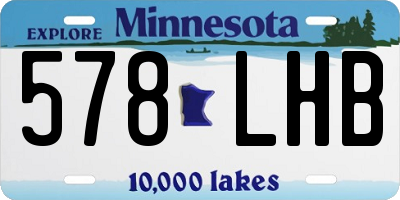 MN license plate 578LHB