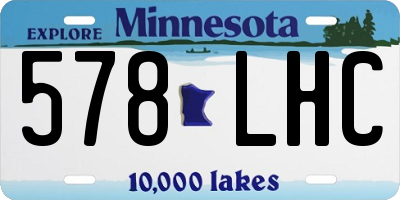 MN license plate 578LHC