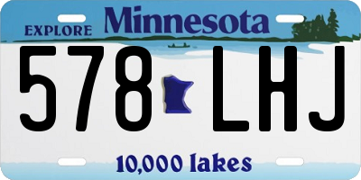 MN license plate 578LHJ