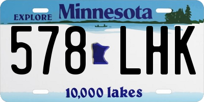 MN license plate 578LHK