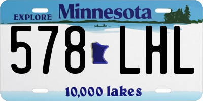 MN license plate 578LHL
