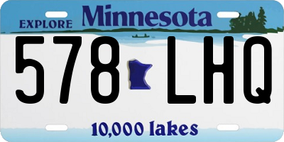 MN license plate 578LHQ