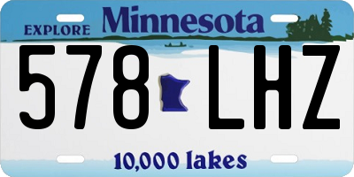 MN license plate 578LHZ