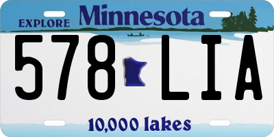 MN license plate 578LIA