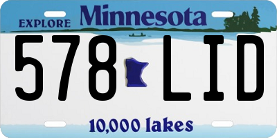 MN license plate 578LID