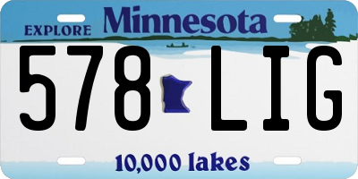 MN license plate 578LIG