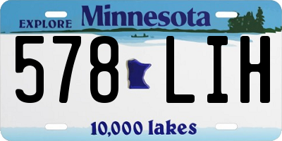 MN license plate 578LIH