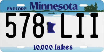 MN license plate 578LII