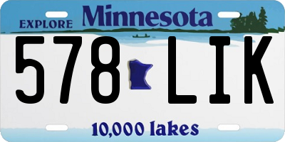 MN license plate 578LIK