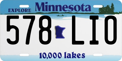 MN license plate 578LIO