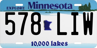 MN license plate 578LIW