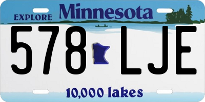 MN license plate 578LJE