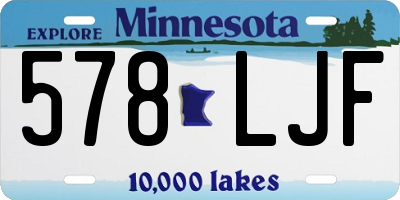 MN license plate 578LJF
