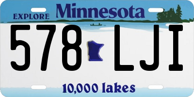 MN license plate 578LJI