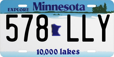MN license plate 578LLY