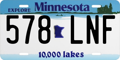 MN license plate 578LNF