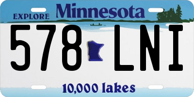 MN license plate 578LNI