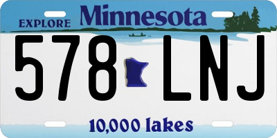 MN license plate 578LNJ