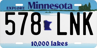 MN license plate 578LNK