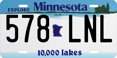 MN license plate 578LNL