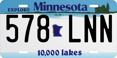 MN license plate 578LNN