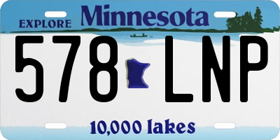 MN license plate 578LNP