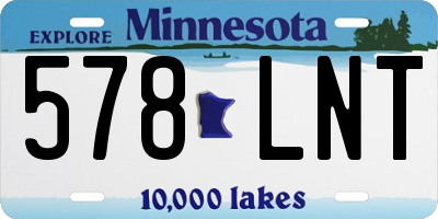 MN license plate 578LNT