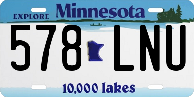MN license plate 578LNU