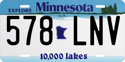 MN license plate 578LNV