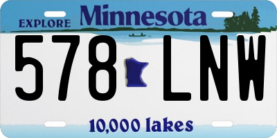 MN license plate 578LNW