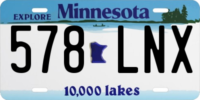 MN license plate 578LNX