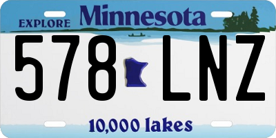MN license plate 578LNZ