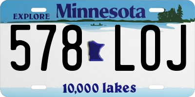 MN license plate 578LOJ