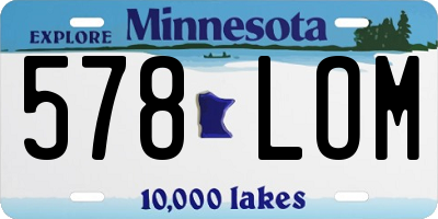 MN license plate 578LOM