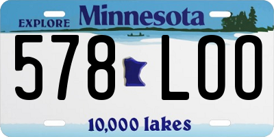 MN license plate 578LOO