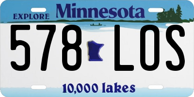 MN license plate 578LOS