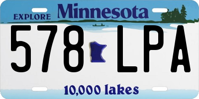 MN license plate 578LPA