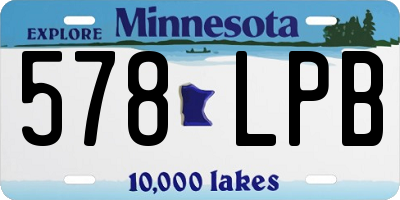 MN license plate 578LPB