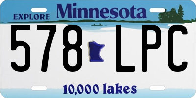 MN license plate 578LPC
