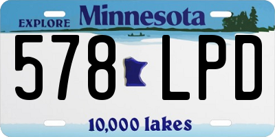 MN license plate 578LPD