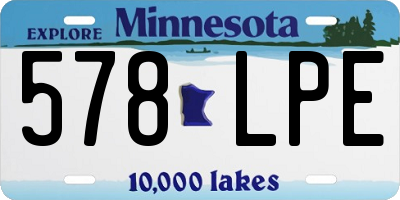 MN license plate 578LPE