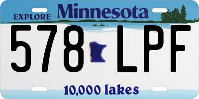 MN license plate 578LPF