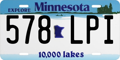 MN license plate 578LPI