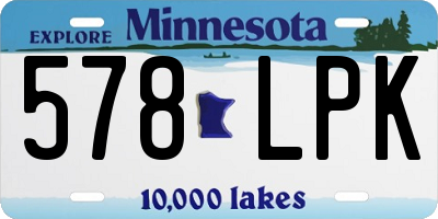 MN license plate 578LPK
