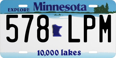 MN license plate 578LPM