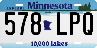 MN license plate 578LPQ