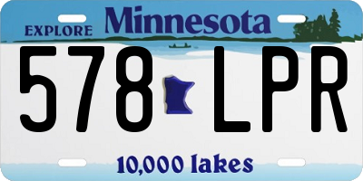 MN license plate 578LPR